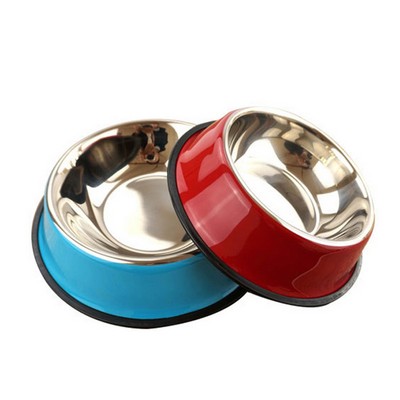 Stainless steel dog bowl