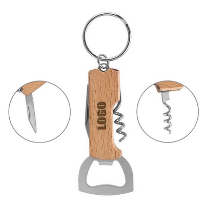 4 IN 1 Wooden Bottle Opener