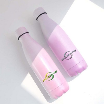 Chameleon Bowling-Shape Stainless Steel Water Bottle 17oz.