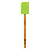 Green Silicone Spatula w/Bamboo Handle