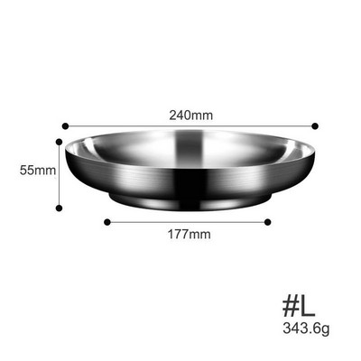 #L 9.45" Thick Short Style Stainless Steel Mixing Bowl