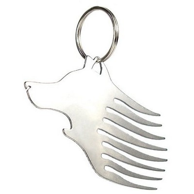 Wolf Head Multi funtion Bottle Opener Keychain