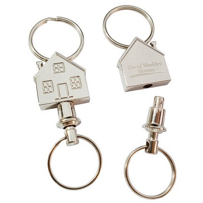 Pull Apart Metal House Keychain