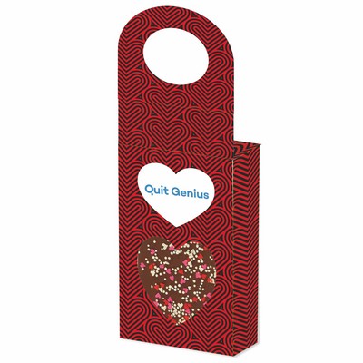 Belgian Chocolate Bar Wine Hanger (1 Oz.) - Milk Chocolate w/ Festive Valentine's Day Sprinkles