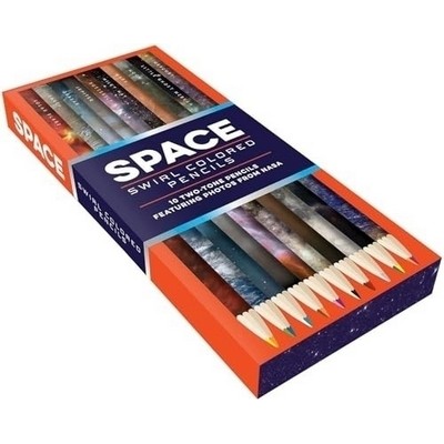 Space Swirl Colored Pencils (10 Two-Tone Pencils Featuring Photos from NASA