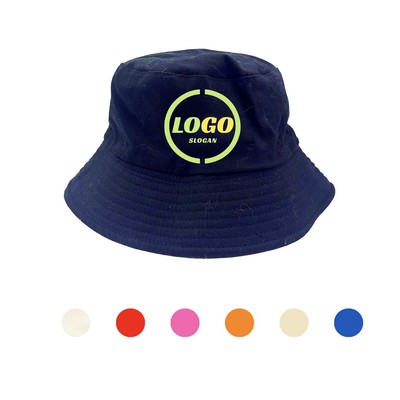 Custom Cotton Sun Bucket Fishing Hat MOQ 100pcs