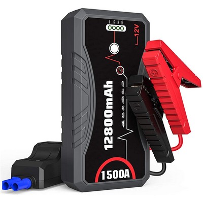 Portable Emergency battery booster Quick Charging Multiple jump starter 12800mAh