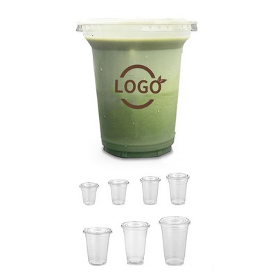 Clear Plastic Cup with Lid - 14 oz