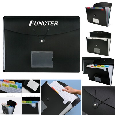 File Organizer13 Pocket Expanding File Folder with Labels, Plastic Expandable File Folder