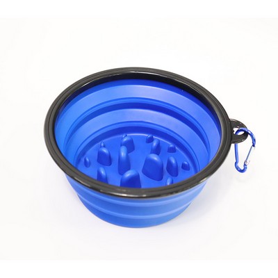 Folding Silicone Pet Bowl w/Carabiner