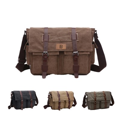 Large Canvas Messenger Bag