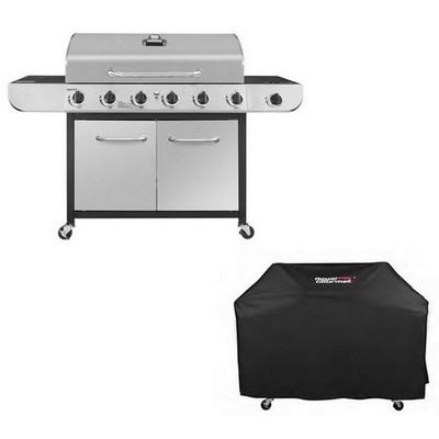 Keg Products 6-Burner Gas Grill w/Side Burner & Grill Cover