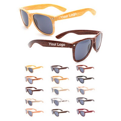 Custom Wood Grain Appearance Adult Sunglasses