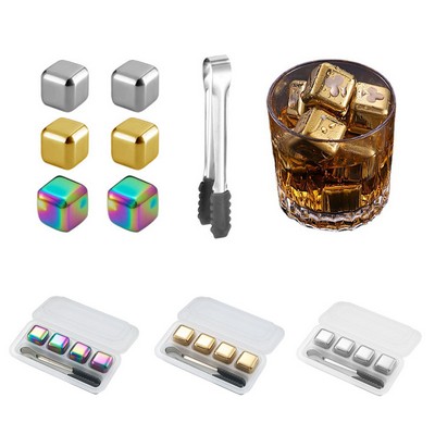 4 Pack Stainless Steel Ice Cubes