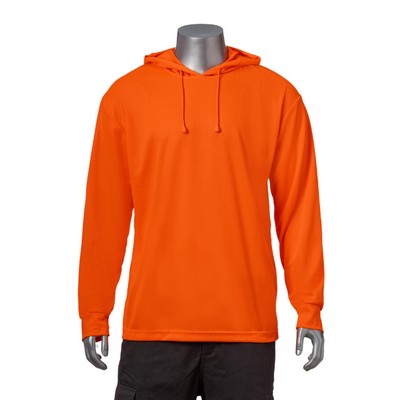 Hi Viz Non-ANSI Long Sleeve Hooded Safety T-Shirt