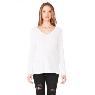 Bella + Canvas Ladies' Flowy Long-Sleeve V-Neck