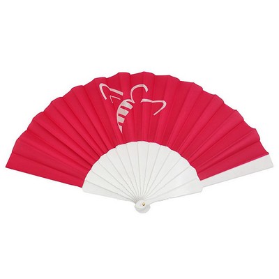 7"Plastic Frame Crafted Folding Paper Fan