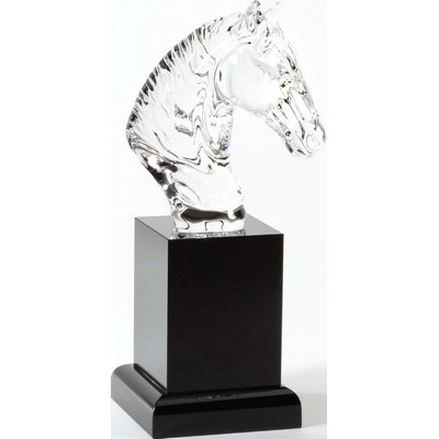 Crystal Horse Head Award, 10 1/2"H