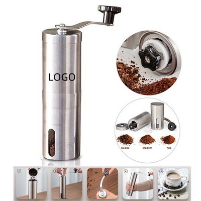 Stainless Steel Manual Coffee Grinder With Adjustable Settings