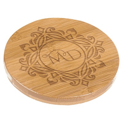 Bamboo Round Coaster, 3 1/2 x 3 1/2"