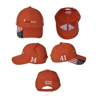 American Flag Bill Cotton Twill Cap