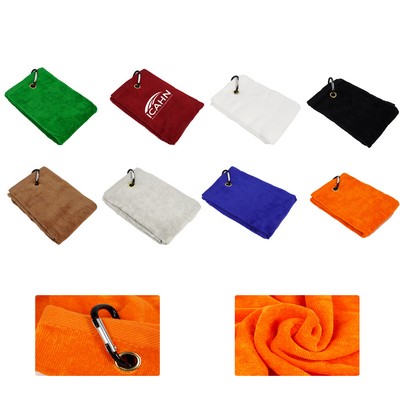 Cotton Golf Towel with Carabiner Clip