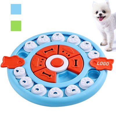 Pizza Pan Shaped Interactive Dog Puzzle Toy