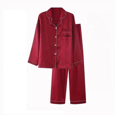 Lightweight Silkly Pajamas Set