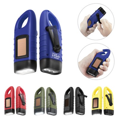 Solar Powered Hand Crank Flashlight