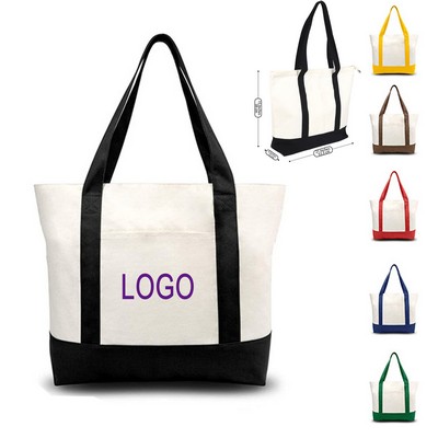 12oz Stylish Large Canvas Tote Bag