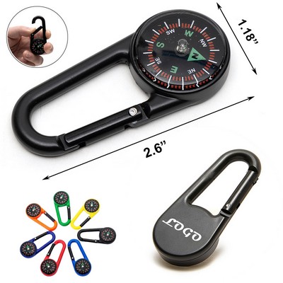 Pocket Carabiner Clip On Mini Compass