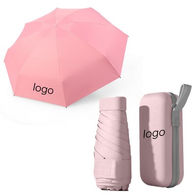 Portable Folded Umbrella With Case