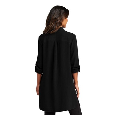 Port Authority Ladies Textured Crepe Long Tunic