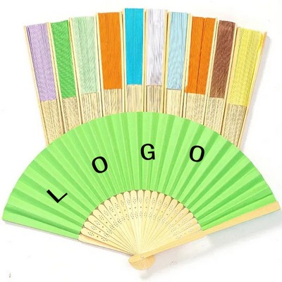 Bamboo Paper Folding Fan