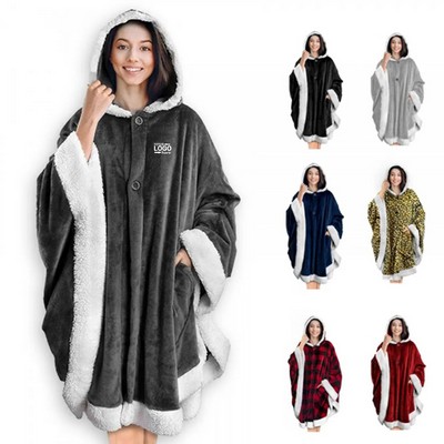 Poncho Hooded Cape Blanket