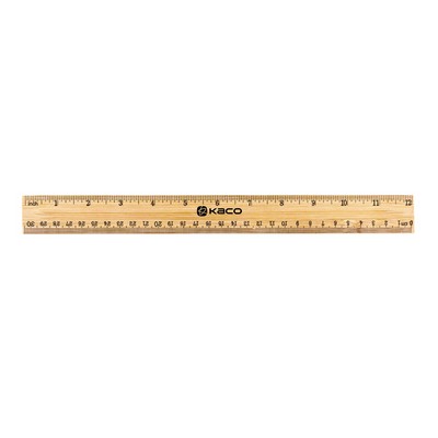 12" Double Sided Bamboo Ruler