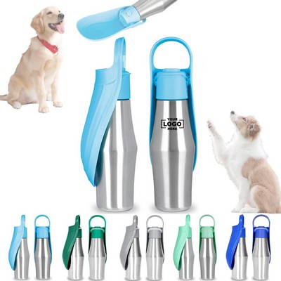 Portable Stainless Steel Pet Water Bottle for Outdoor Use