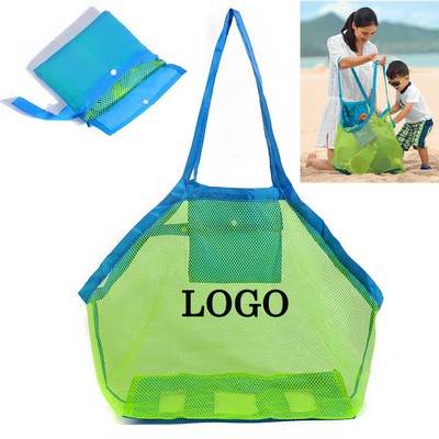 Extra Large Mesh Beach Tote Bag for Sand Toys