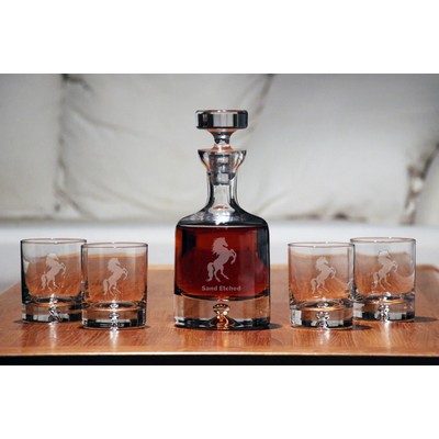 Taylor Double Old Fashioned Decanter Gift Set Lead-Free Crystal