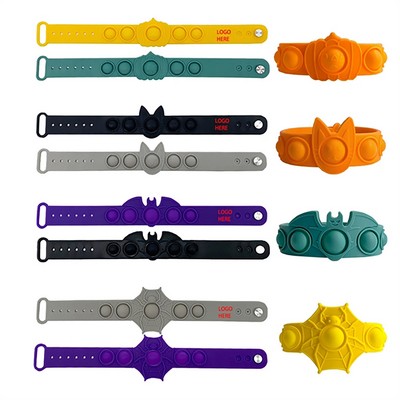 Halloween Silicone Bracelet Set with Pumpkin, Bat, Ghost Designs