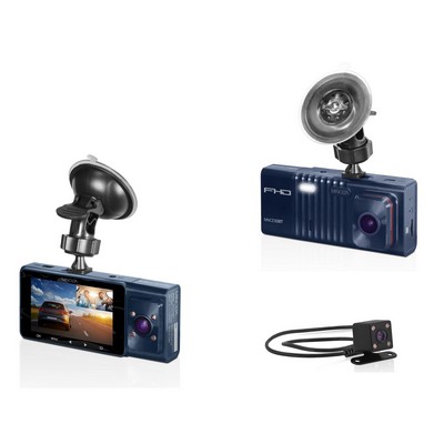 Minolta 1080P Full Hd Dash Camera W/3-Channels