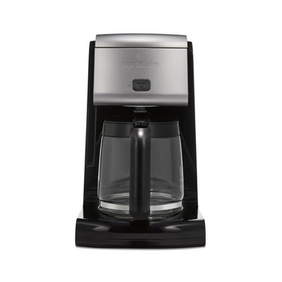 Proctor Silex Faster Brewing Frontfill Coffee Maker, Glass Carafe, 12 Cup Capacity, Black And Silver