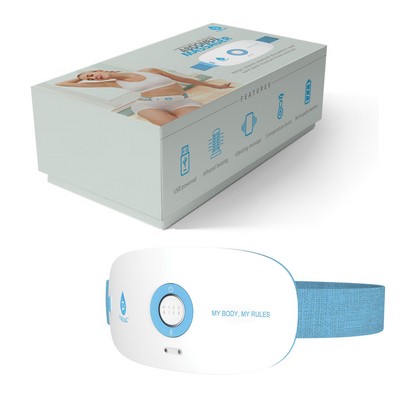 Pursonic Stomach & Back Massager, 3 Vibration Levels, 3 Heat Settings & Usb Rechargeable