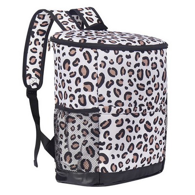 Large Capacity Leopard-print Duffel Bag Portable Cooler Bag