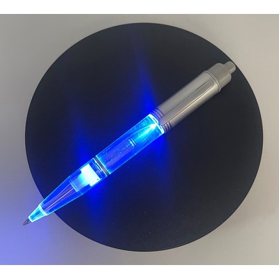 Plunge Action LED Light Up Ballpoint Pen