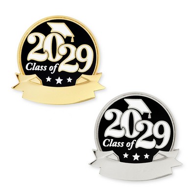 2029 Graduate Engravable Pin - Gold Or Silver