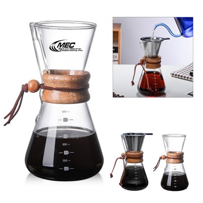 20 Oz. Pour Over Coffee Maker With Filter