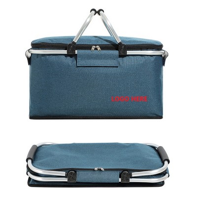 Collapsible Portable Cooler Insulated Picnic Basket