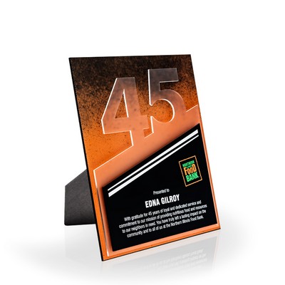 45 Year Flow Acrylic Award Plaque