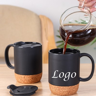 14 Oz Cork Base Ceramic Mug